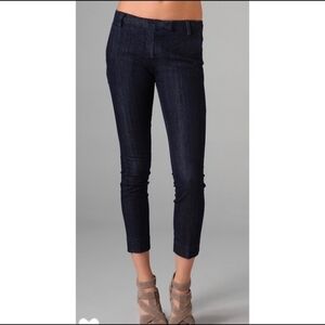 Current/Elliott Dapper Trouser Denim Jeans dark wash crop Wmn's Size 25 Preppy
